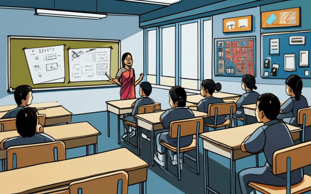 Modern Indian classroom