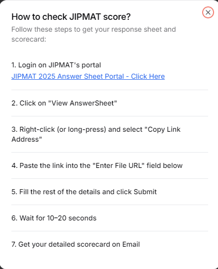 How to Check JIPMAT Score