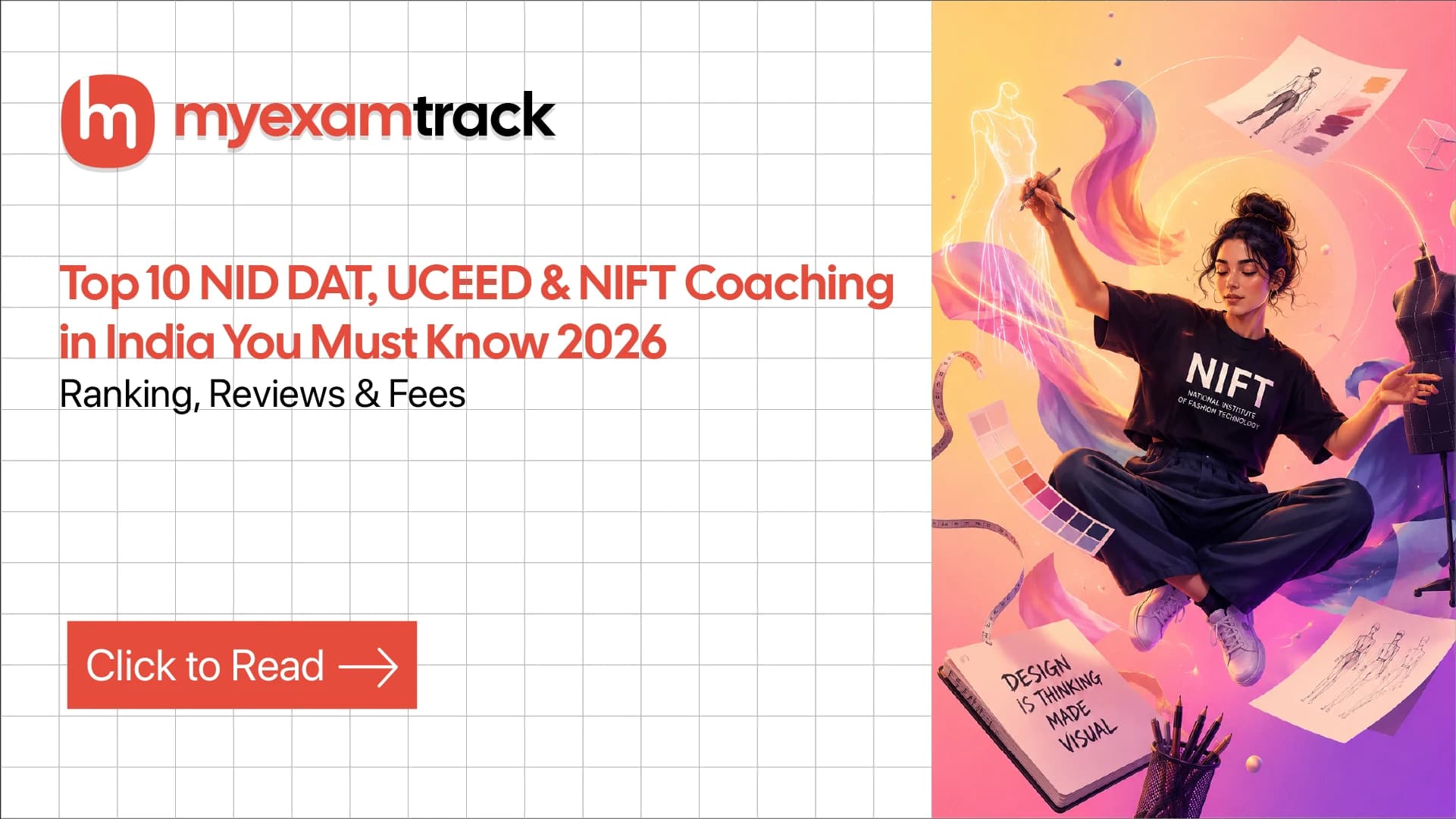 Top 10 NID DAT, UCEED & NIFT Coaching in India You Must Know 2026 | Ranking, Reviews & Fees
